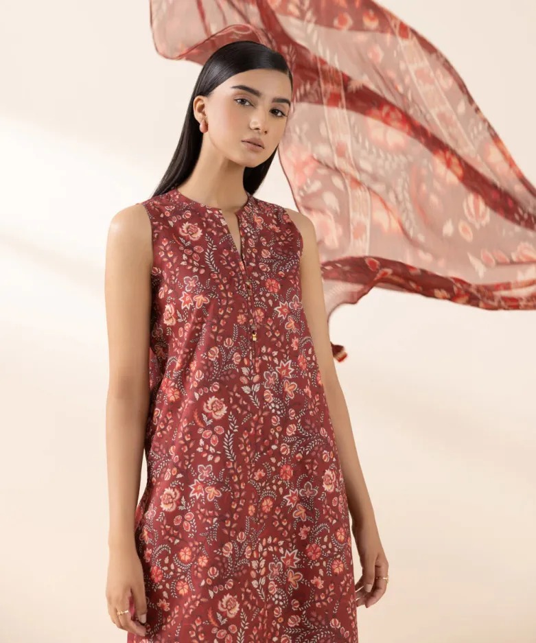 SAPPHIRE | Printed Lawn Suit | 2 Piece | U2D-DY24V7-6LS