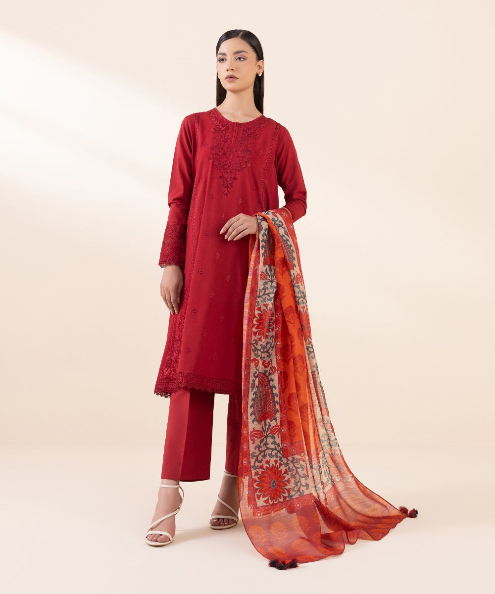 SAPPHIRE | Embroidered Arabic Lawn Suit | Unstitched 3 Piece | U3PE-SG24V7-2LS