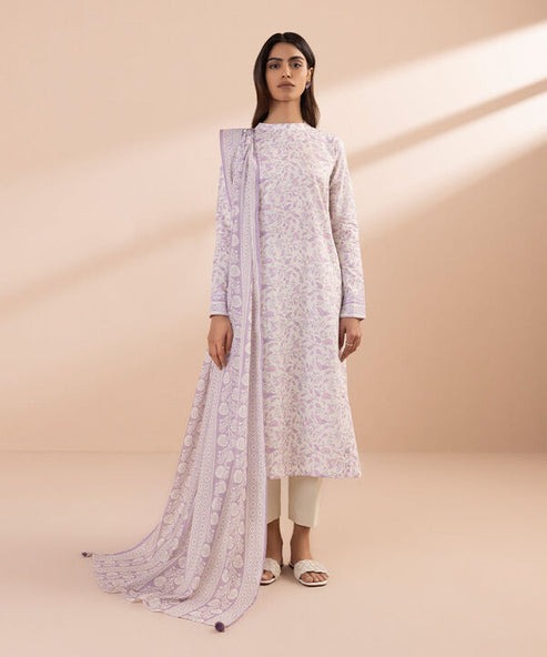 SAPPHIRE | Printed Lawn Suit | Unstitched | 2 Piece | U2D-DY24D2-24