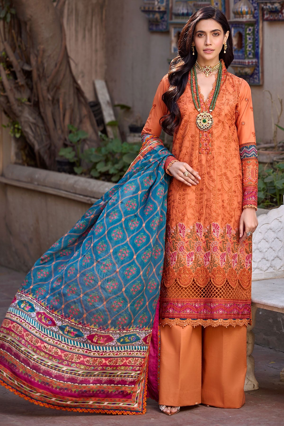 MOTIFZ | Premium Embroidered Lawn | HAZEL-4058
