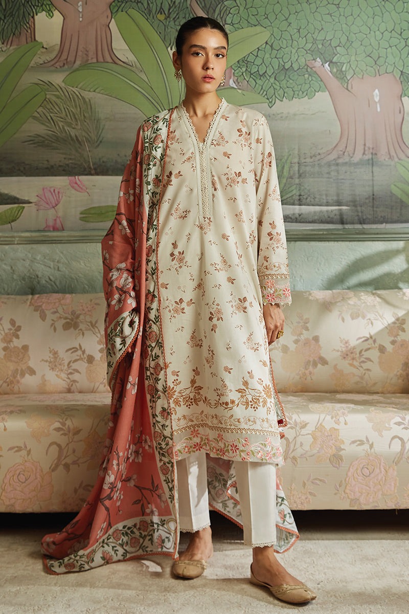 Cross Stitch | Premium Cambric Lawn Suit | BURNISH GLINT-D-5