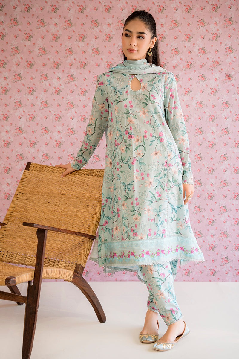 Cross Stitch | Printed Lawn Suit | FLORAL HEAVEN-D-3