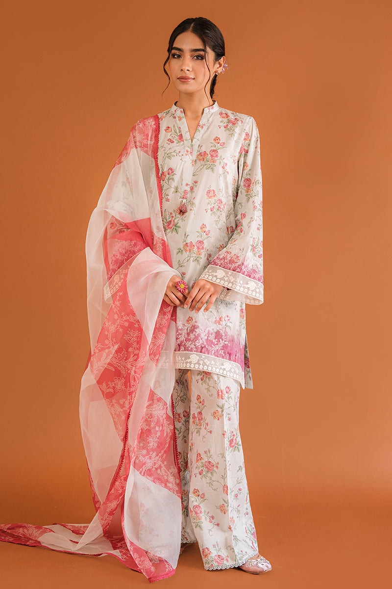 Cross Stitch | Printed Lawn Suit | 3 Piece | Unstitched | Paradise Glaze D-5