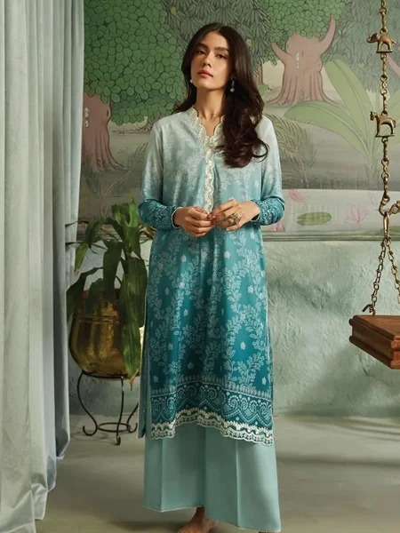 Cross Stitch | Premium Cambric Collection |  2 Piece | Unstitched | Gradient Gleam-D-10