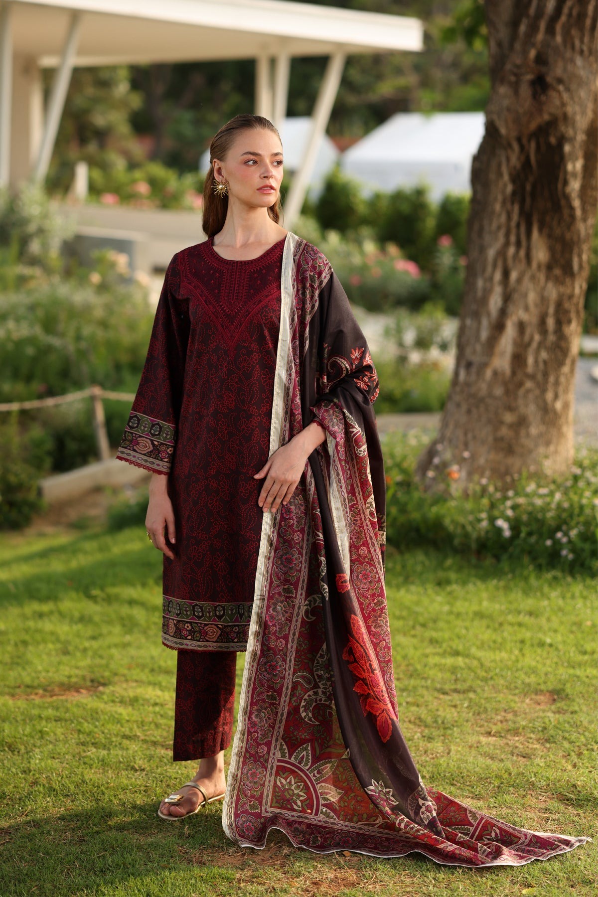 XENIA | Embroidered Lawn Suit | Unstitched | ORNATE XF-964