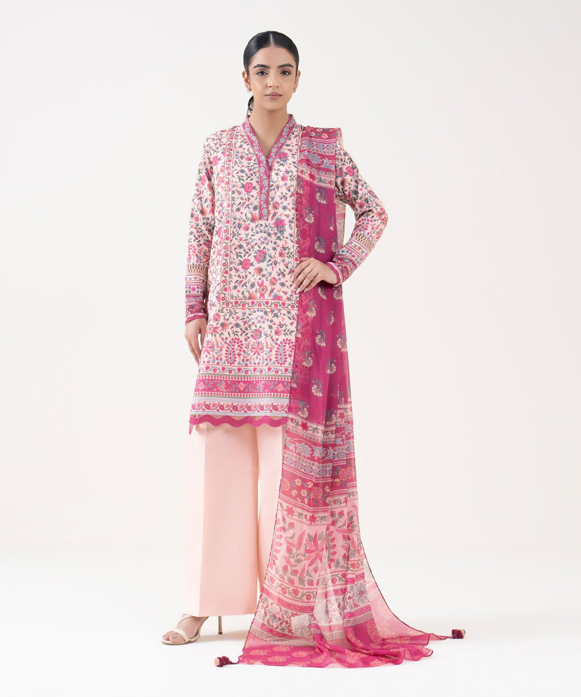 SAPPHIRE | Printed Cotton Suit | Unstitched | U3P-DY25V7-15