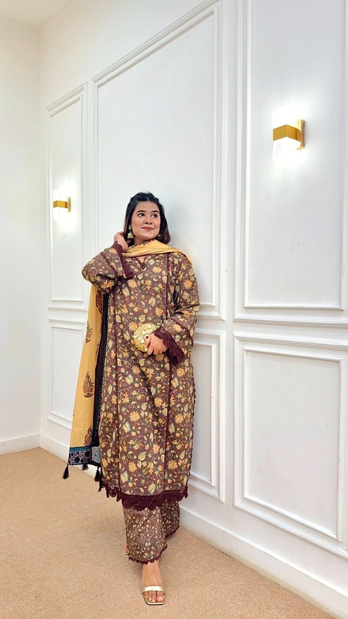 Hazelnut Latte | Fascino Exclusive | Stitched | Unstitched | FEX-360