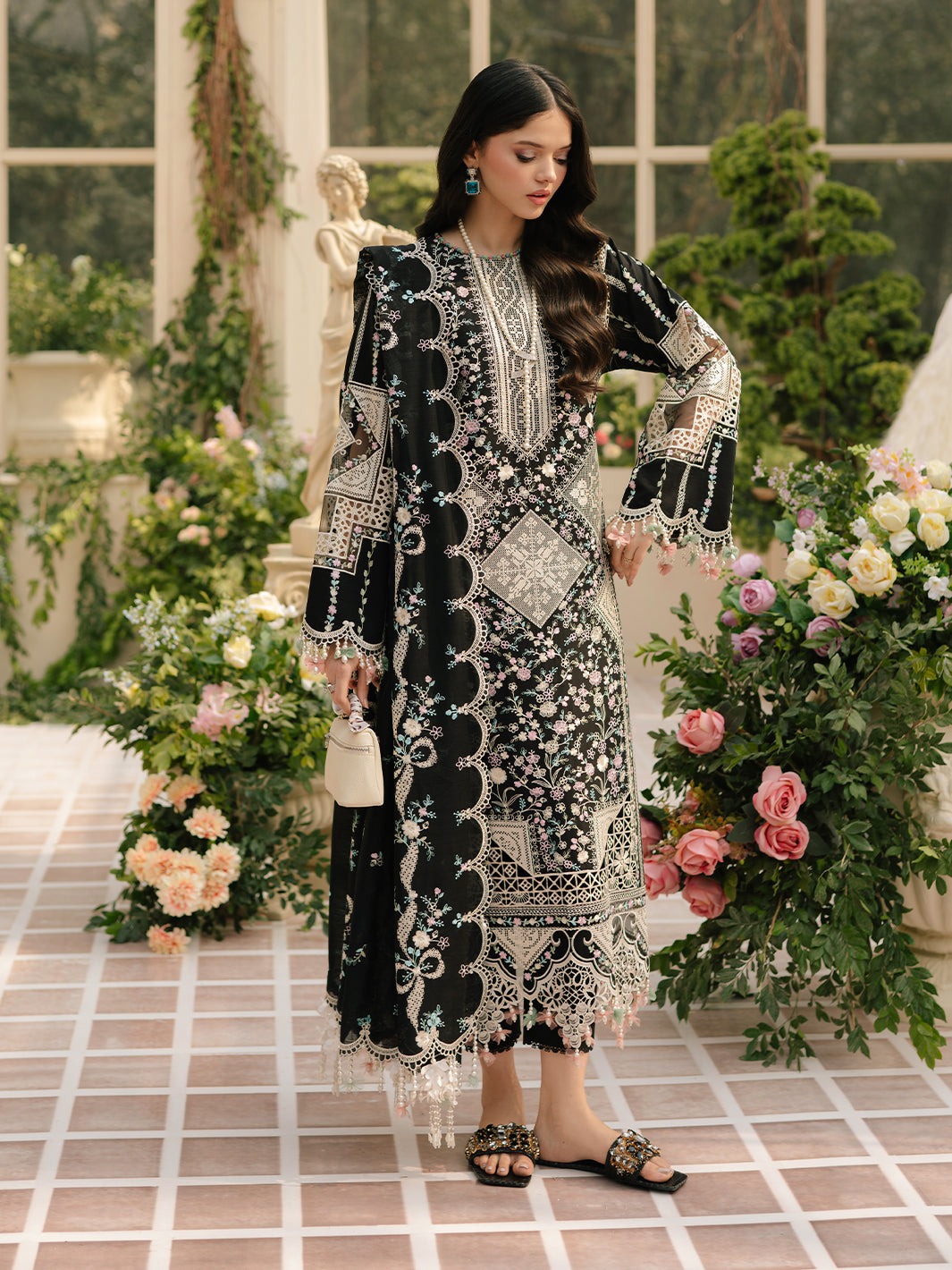 BIN ILYAS | FREESIA Luxury Lawn | Unstitched | 103B
