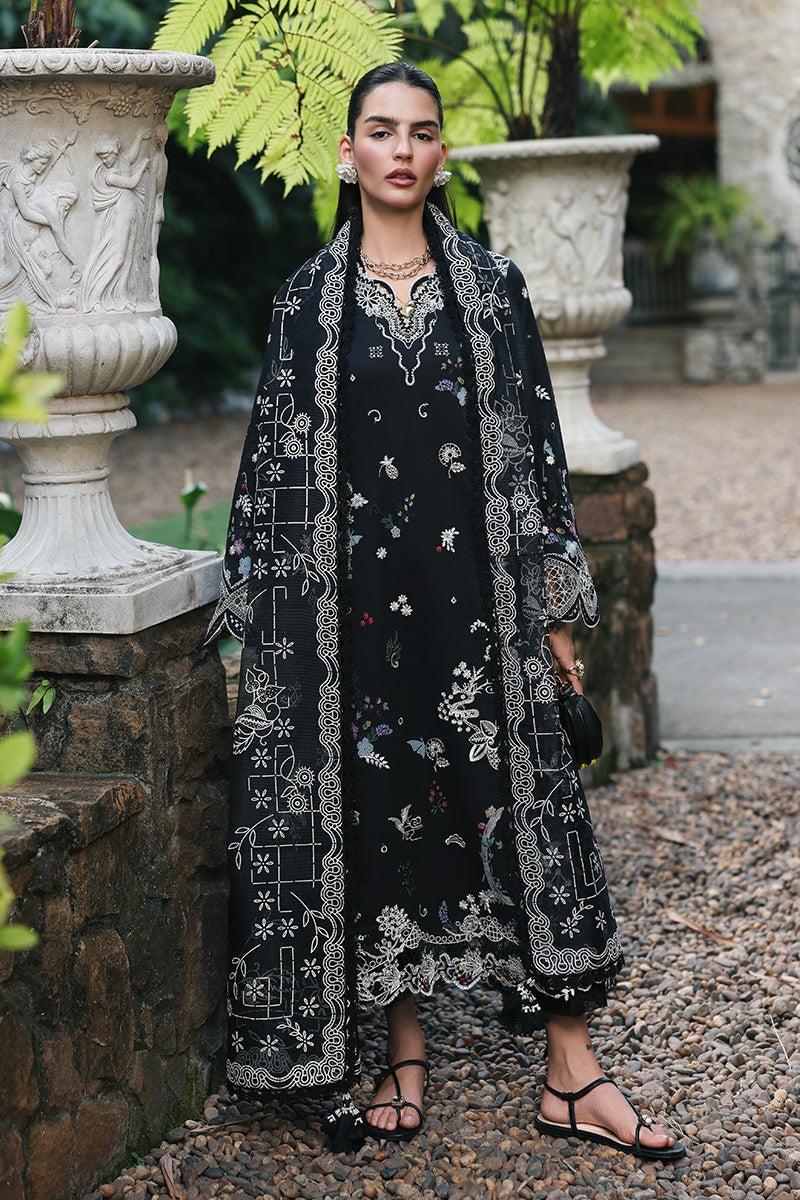 QALAMKAR | Qline Lawn Unstitched | OBSIDIAN